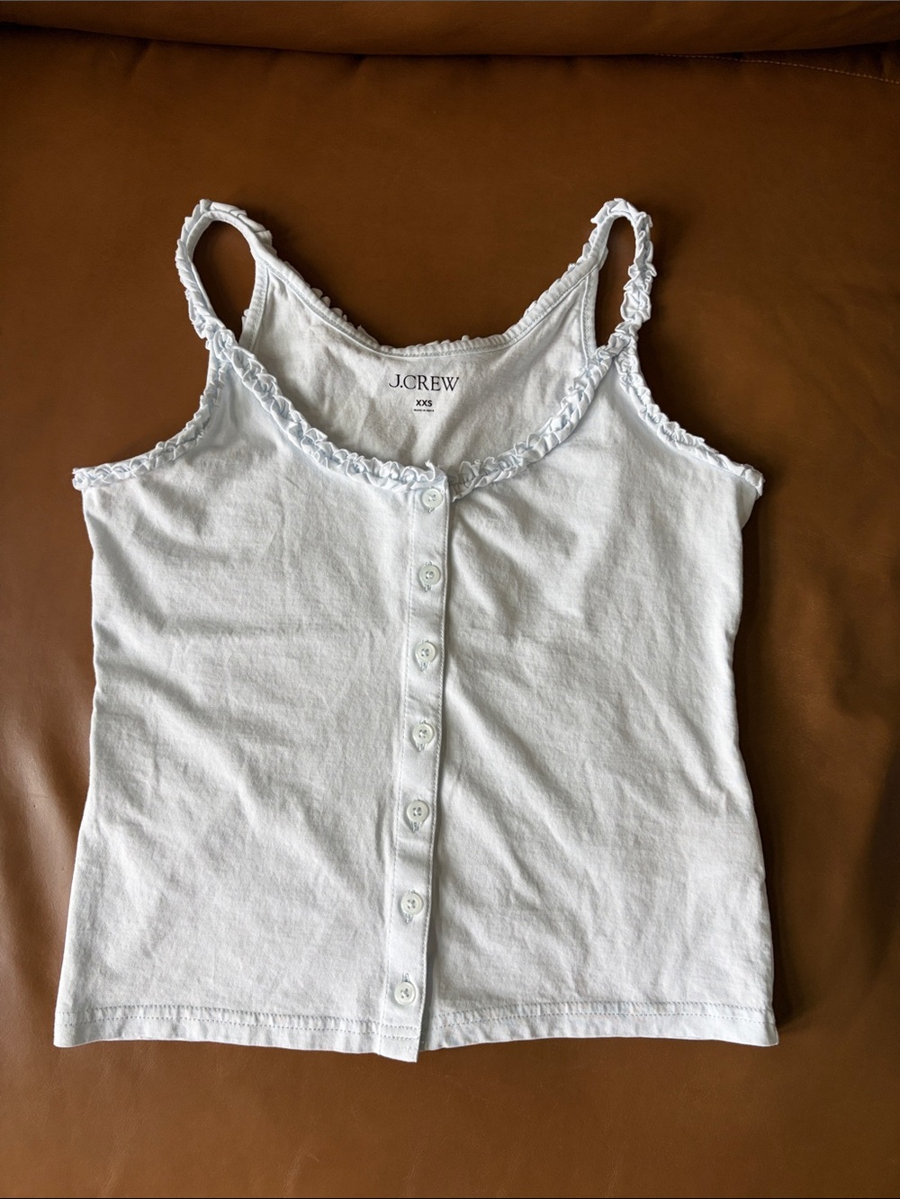 NEW J Crew Darling Cotton Pale Blue Tank